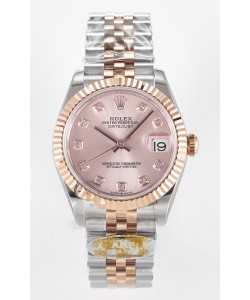 Rolex Super Clone Datejust ETA 2688 Mouvement 31MM Or Rose bicolore Suisse Cadran Champagne