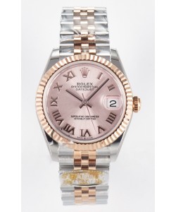 Rolex Super Clone Datejust ETA 2688 Mouvement 31MM Or Rose bicolore Suisse Cadran Champagne