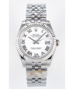 Montre Rolex Super Clone Datejust ETA 2688 Mouvement 31MM Acier inoxydable Cadran Romain Blanc 