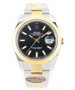 Rolex Datejust M126333 41MM ETA3235 72 Hours Power Cadran Noir huitre Réplique 1:1 Miroir Or Jaune Acier 904L