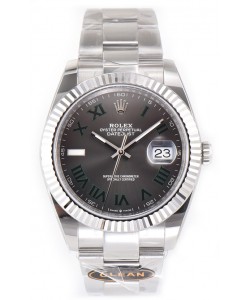 Rolex Datejust 126334 Wimbledon 41MM ETA3235 Cadran ardoise 72 heures Réplique miroir 1:1