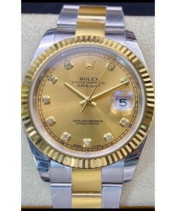 Rolex Datejust 126333 41MM Réplique Suisse Miroir 1:1 Montre en Acier 904L - Cadran Or