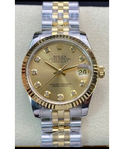 Rolex Datejust 278273 31MM Réplique Suisse en acier 904L avec cadran or - Réplique Miroir 1:1