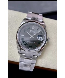 Rolex Datejust "Wimbledon" Mouvement Cal.3235 Montre suisse - Ultimate Acier 904L 36MM