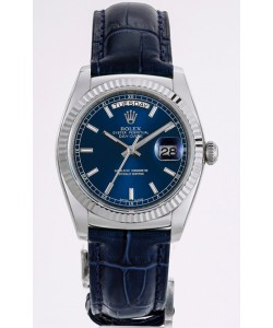 Rolex Day Date Montre boîtier acier 904L cadran bleu 36MM - Qualité miroir 1:1