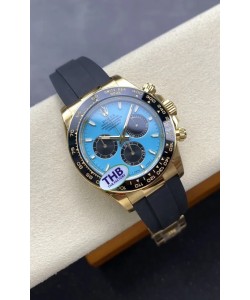 Rolex Daytona Super Clone 126518LN Or Jaune Cadran Turquoise Mouvement original Cal.4131