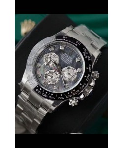 Rolex Daytona Super Clone Or Blanc Boîtier Cadran Perle Mouvement Cal.4131 Montre Lunette Céramique