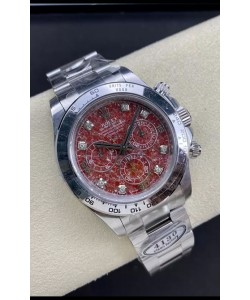 Rolex Cosmograph Daytona Grossular Rubellite Cadran Original Cal.4130 Mouvement - Montre Acier 904L