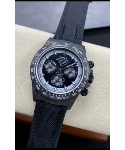 Rolex Daytona DiW All Black Edition Watch - Montre à boîtier en carbone forgé, réplique miroir 1:1