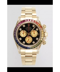 Rolex Cosmograph Daytona 116598BROW Or jaune Mouvement original Cal.4130 
