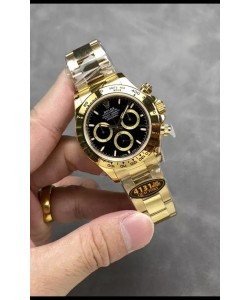 Rolex Cosmograph Daytona M126518 Boîtier or jaune et cadran noir Mouvement original Cal.4131
