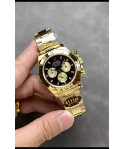 Rolex Cosmograph Daytona M126508 Boîtier or jaune et cadran noir Mouvement original Cal.4131