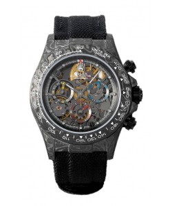 Rolex Daytona DiW Skeleton Carbon Edition - Boîtier en carbone forgé Bracelet noir Réplique 1:1 