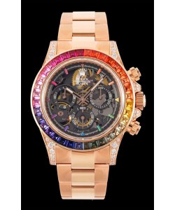 Rolex Daytona Blaken Or 1:1 Réplique Suisse Miroir 1:1 Cadran Squelette Mouvement Cal.4130