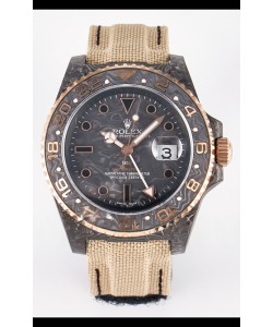 Rolex GMT Masters II Super Clone DiW Edition Réplique montre Suisse à boîtier léger en carbone 
