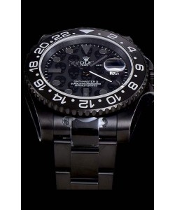 Montre Rolex GMT Suisse "Titan Revenge" Réplique Suisse toute noire Mouvement ETA 3186 