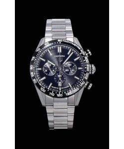 Montre Tag Heuer Carrera Swiss Mouvement à Quartz - Réplique de montre avec cadran noir - Bracelet en acier inoxydable