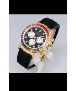 Montre Rolex Cosmograph Daytona 116598 Or Jaune Miroir 1:1 Mouvement Cal.4130 - Montre Ultimate 904L Acier