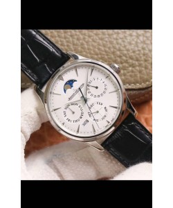 Montre Jaeger LeCoultre Master Ultra-Fine Calendrier Perpétuel Cadran Gris Réplique Suisse 