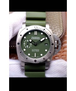 Montre Panerai Luminor Submersible Verte Militaire PAM1055 Réplique Suisse 42MM