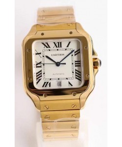 Montre Cartier "Santos De Cartier" XL 1:1 Boîtier en or jaune Réplique Suisse 40MM