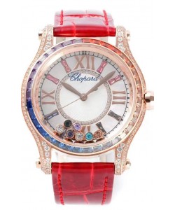 Montre Chopard Happy Sport Réplique Suisse Automatique - Boîtier Or Rose - 36mm de large 