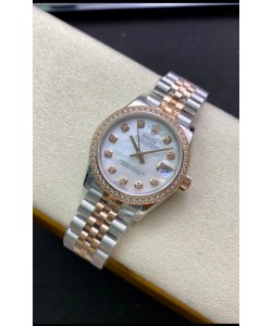 Rolex Datejust 278381 31MM Réplique Suisse en Acier 904L Or Rose Bicolore - Réplique Miroir 1:1