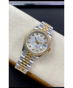 Rolex Datejust 278383 31MM Réplique Suisse en Acier 904L Or Jaune 2 Tons Cadran Perle Réplique Miroir 1:1