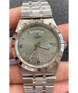 Montre Tudor Royal Edition - Réplique 1:1 en acier - Cadran gris diamants