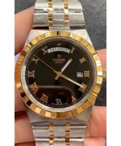 Montre Tudor Royal Edition - Réplique 1:1  dans un boîtier bicolore - Cadran romain noir