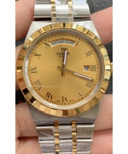 Montre Tudor Royal Edition - Réplique 1:1 avec boîtier bicolore - Cadran romain doré