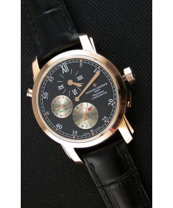 Vacheron Constantin Malte Dual Time Regulator Or Rose Montre Réplique Suisse 