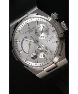 Vacheron Constantin Overseas Dual Time Acier Cadran Blanc Montre Réplique Suisse 