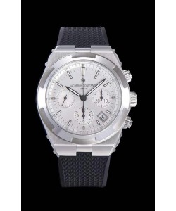 Montre Vacheron Constantin Overseas Chronograph Cadran Blanc Réplique Suisse - Bracelet Caoutchouc