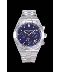 Montre Vacheron Constantin Overseas Chronograph à cadran bleu Réplique Suisse - Bracelet en acier inoxydable