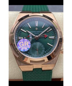 Vacheron Constantin Overseas Dual Time Or Rose Réplique Montre Suisse 1:1 avec cadran vert