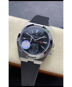 Vacheron Constantin Overseas Dual Time Acier inoxydable Réplique suisse 1:1 Cadran noir