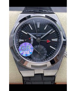 Vacheron Constantin Overseas Dual Time Acier inoxydable Réplique suisse 1:1 Cadran noir