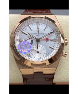Vacheron Constantin Overseas Dual Time Or Rose Réplique montre suisse 1:1 avec cadran en acier