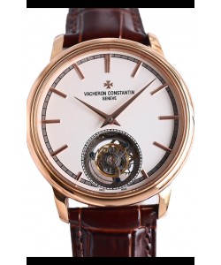 Vacheron Constantin Traditionelle Swiss Tourbillon Montre réplique 1:1 en or rose