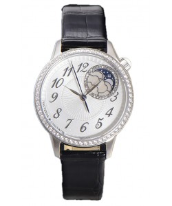 Vacheron Constantin Egerie Muse Moonphase Boîtier Acier 904L et Cadran Blanc Réplique Montre Suisse 