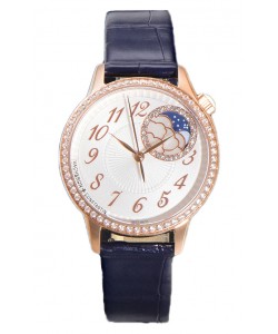 Vacheron Constantin Egerie Muse Moonphase Boîtier Or Rose Cadran Blanc Réplique Suisse