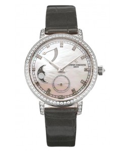 Vacheron Constantin Traditionelle Phase de Lune Cadran Nacre en Acier Réplique Suisse