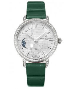 Vacheron Constantin Traditionelle Phase de Lune Cadran Blanc Boîtier Acier Réplique Suisse