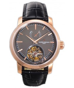 Vacheron Constantin Traditionelle 14-jours Tourbillon Cadran Gris Or Rose Montre Réplique 1:1 