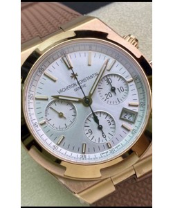 Vacheron Constantin Overseas Chronographe Or Jaune Cadran Acier Réplique Miroir 1:1