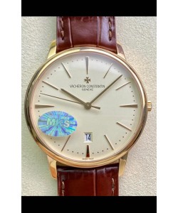 Vacheron Constantin Patrimony Montre en Or Jaune Réplique Miroir 1:1