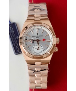 Vacheron Constantin Overseas double fuseau horaire or rose Réplique montre suisse miroir 1:1 Cadran en acier